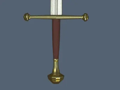 2handsword1a sword Free low-poly 3D model