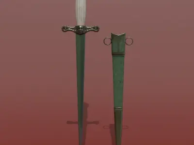 Ceres Dagger Low-poly 3D model