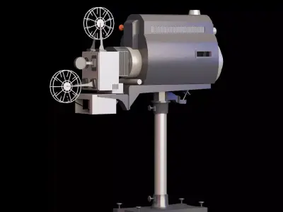 movie projector Low-poly 3D model