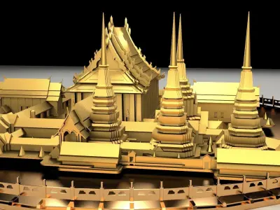 Chinese ancient temple  3D model buy