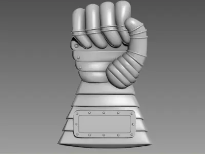 Iron hand Bas-Relief 3D model