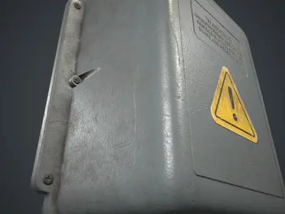 Electric Box 1 PBR Game Ready Low-poly 3D model