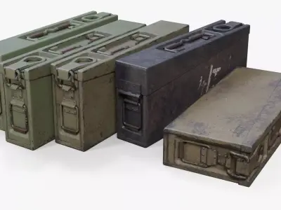 German WW2 ammo box Low-poly 3D model