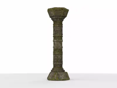 single column greek  3D model