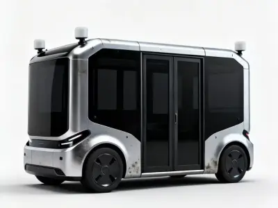 Realistic Autonomous EV Shuttle 3D Model 3D Model Low-poly 3D model