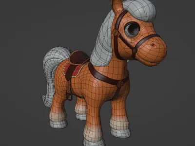 Horse Cartoon 3D model