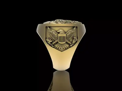 Eagle Signet Ring 3D print model