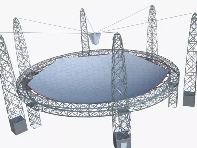 Huge satellite dish 3D model
