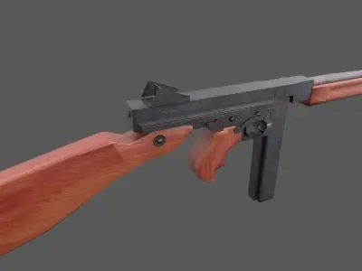 M1 Thompson - American WW2 Weapon Low-poly 3D model