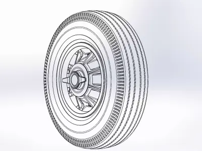 Wheel Oldsmobile Starfire 1964 for scale model 3D print model