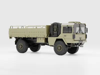MAN KAT1 Rheinmetall 4x4 Flat Bed 3D model