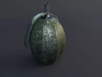 Grenade Game Ready - Low Poly PBR 3D Model Low-poly 3D model