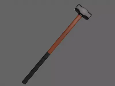 PBR Sledge Hammer V2d Low-poly 3D model