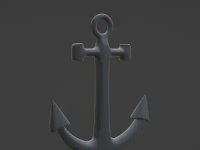 Low-Poly Anchor Low-poly 3D model