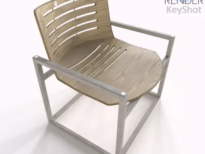 Modern Simple Chair 8K UV map Free low-poly 3D model