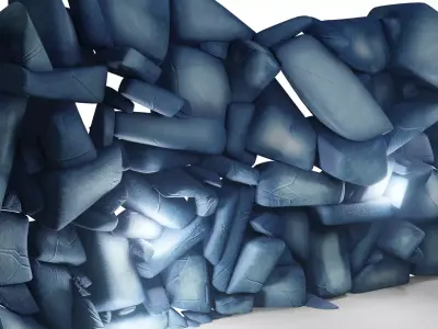 Wall Stylized Low-poly 3D model purchase