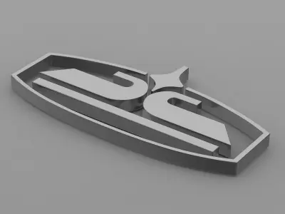 chaz logo 3D model