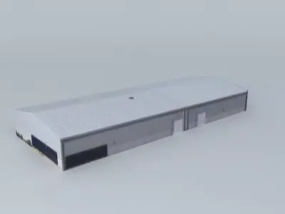 Warehouse at Salem Municipal Airport Free 3D model