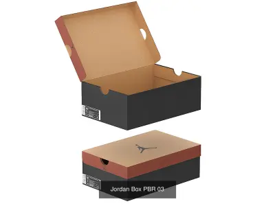 Jordan Boxes Collection PBR 3D Model Pack