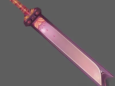 Weapon Low Poly For Game 3D model
