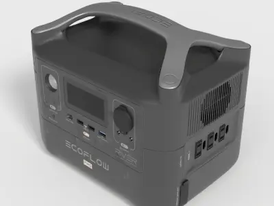 PORTABLE POWER STATION Low-poly 3D model