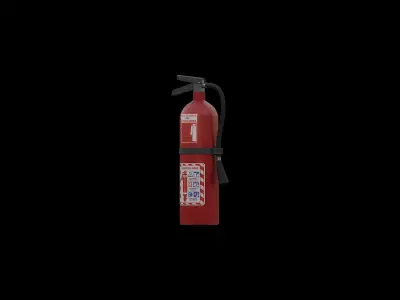 Fire Extinguisher Low-poly 3D model 8