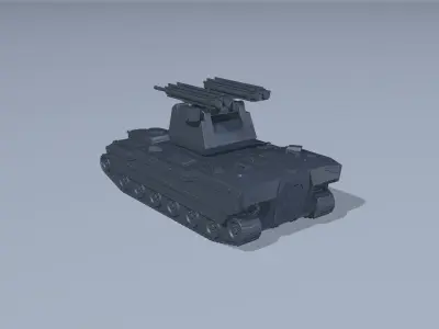 A set of armored infantry vehicles Low-poly 3D model