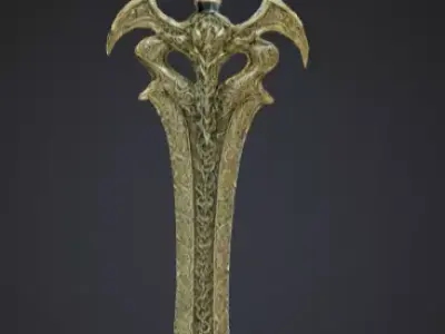  Ornate Fantasy Sword 3D Model 3D model