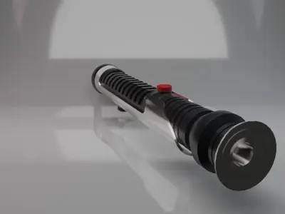 Qui Gon Jinn Lightsaber Low-poly 3D model