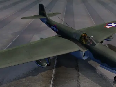 bell P-59A airacomet 3D model by chipbasschao