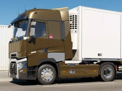 Renault Range T 4X2 with Trailer 3D model