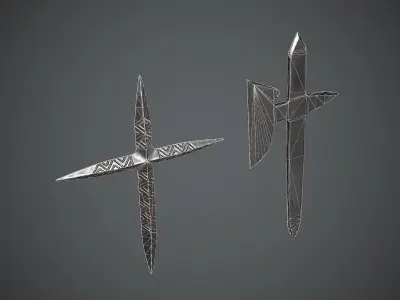 Cross and Herbat Free low-poly 3D model