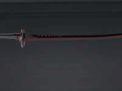 scifi Katana Low-poly 3D model