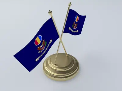 Flag of the United States Army Training and Doctrine 3D model