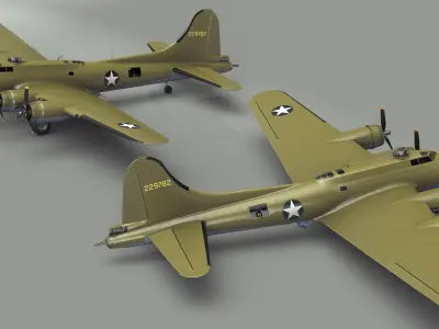 Boeing B-17 Bomber 3D model