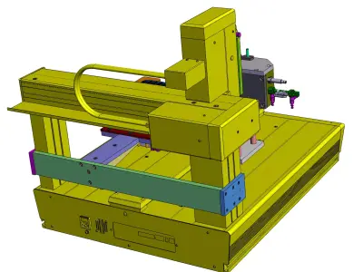 Automatic spacing tray loading machine 3D model