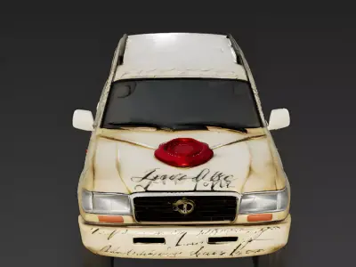 Signed and Sealed Love Letter SUV 3D Model Low-poly 3D model
