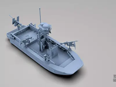 SOC-R River Patrol Boat with Armaments  3D print model