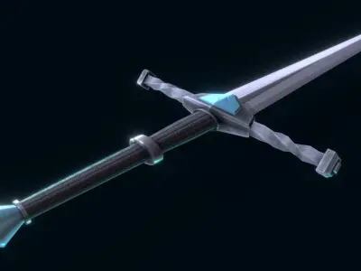 Free Lowpoly Sword PBR Free low-poly 3D model