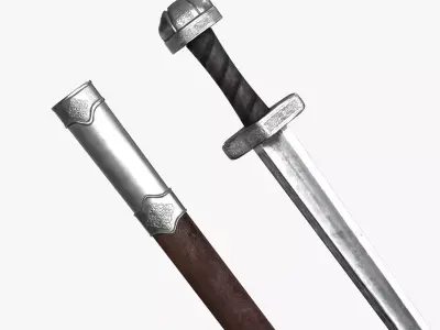 Viking Sword Low-poly 3D model
