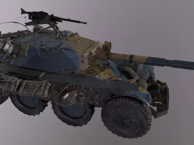 Panhard EBR Low-poly 3D model