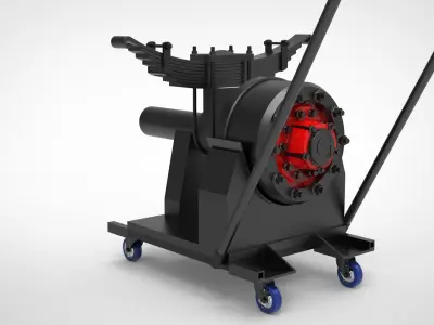 Crane Axles 3D model