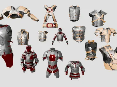 Medieval Armor Low-poly 3D model