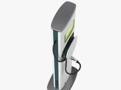 Electric Vehicle Charging Station 2 3D model purchase