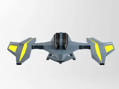 Craft Spaceship 3D Model Low-poly 3D model