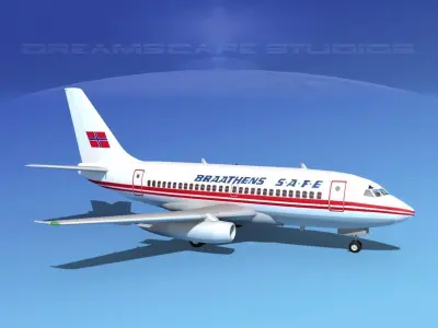 Boeing 737-100 Braathens 3D model
