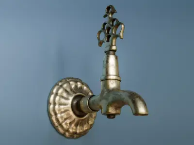Antique Turkish Faucet Low-poly 3D model