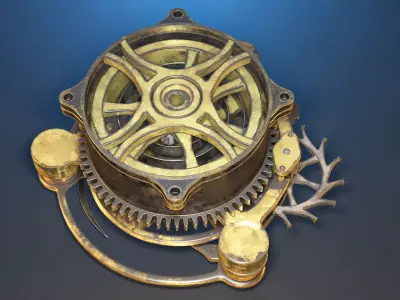 Tourbillon Mechanism PBR 3D model
