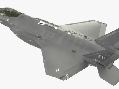 Stealth Multirole Fighter F 35 Lightning II Rigged 3D model