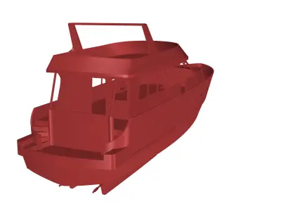 21m steel pleasure boat 3D model